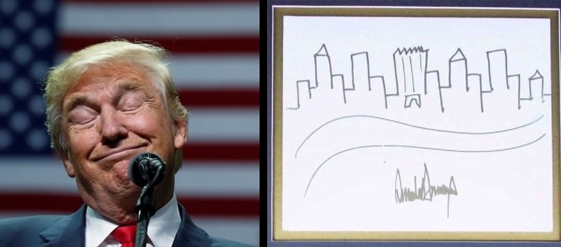 نقاشی کودکانه ترامپ با قیمت نجومی 29 هزارو 184 دلار