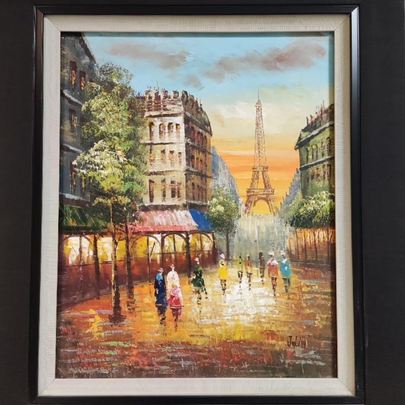 تابلو رنگ و روغن پاریس شانزلیزه