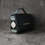 کیف چوبینه چرم،میناکاری مدل سپیدار