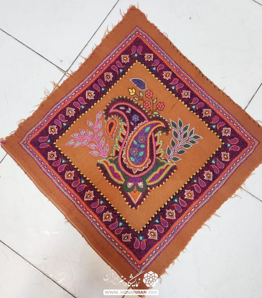 کوسن پته دوزی طرح تک بته