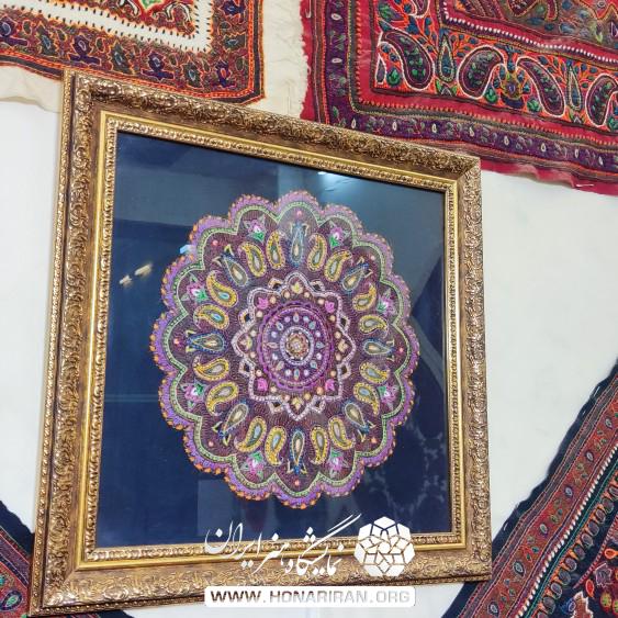تابلو پته ترنج قهر و آشتی سرمه ای