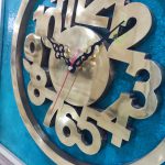 ساعت فلزی برنجی اعداد لاتین