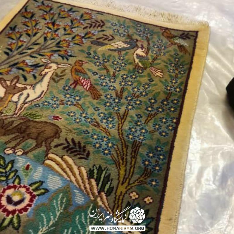 پادری دستبافت طرح شکارگاه