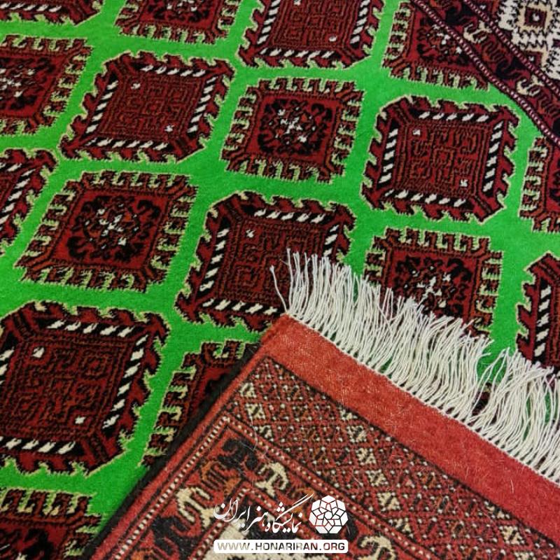 قالیچه ترکمنی دستبافت پشم