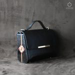 کیف چوبینه چرم،میناکاری مدل سپیدار