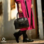 کیف چرم مشکی زنانه آلماز