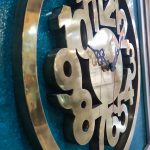ساعت فلزی برنجی اعداد لاتین