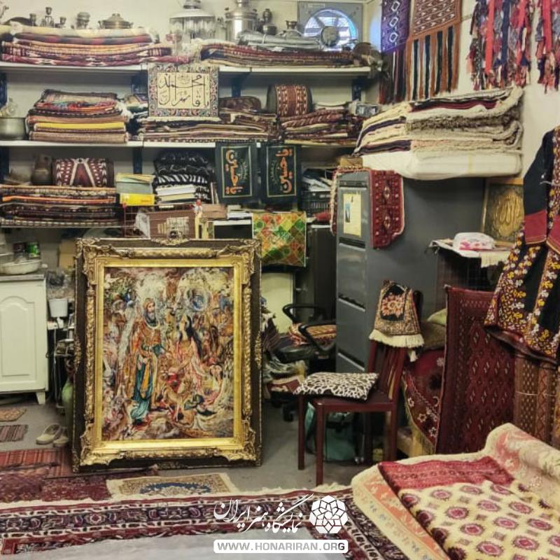 پادری دستبافت طرح شکارگاه