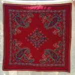 رومیزی پته دوزی شده طرح چهار بته افشان
