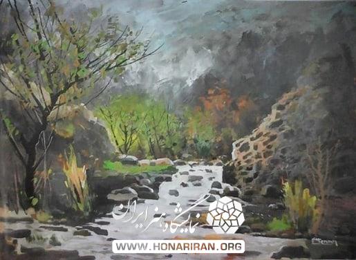 تابلو نقاشی دره ارغوان