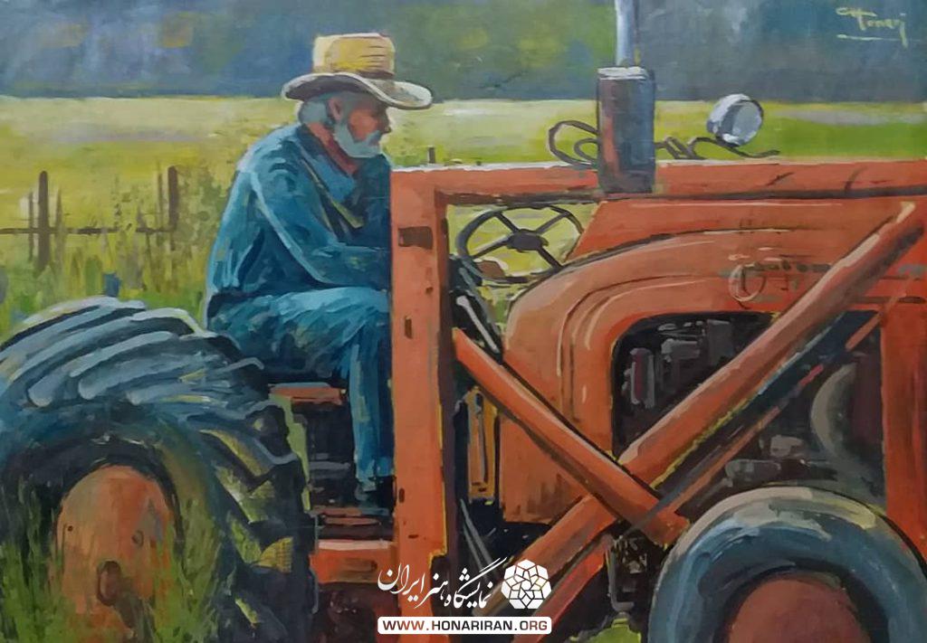 تابلو نقاشی مرد کشاورز