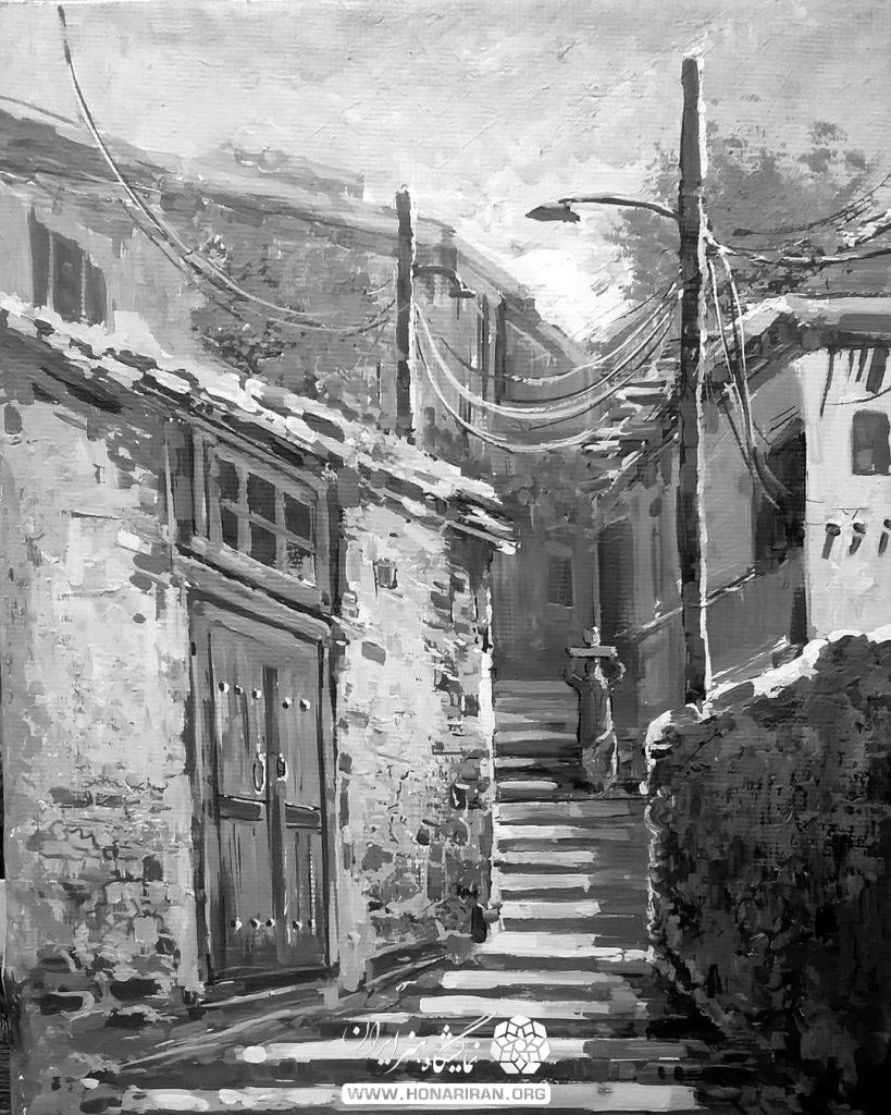 تابلو نقاشی روستای کنگ