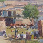 تابلو نقاشی زندگی روستایی