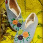 پاپوش نمدی گل برجسته