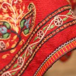 رومیزی پته دوزی شده طرح چهار بته افشان