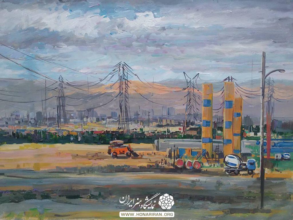 تابلو نقاشی شهری مشهد