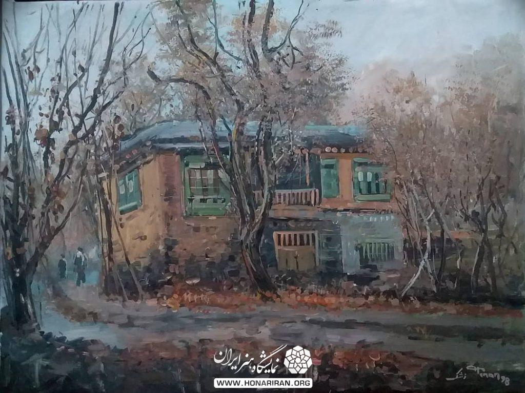 تابلو نقاشی روستای زشک