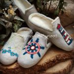 پاپوش نمدی گل برجسته