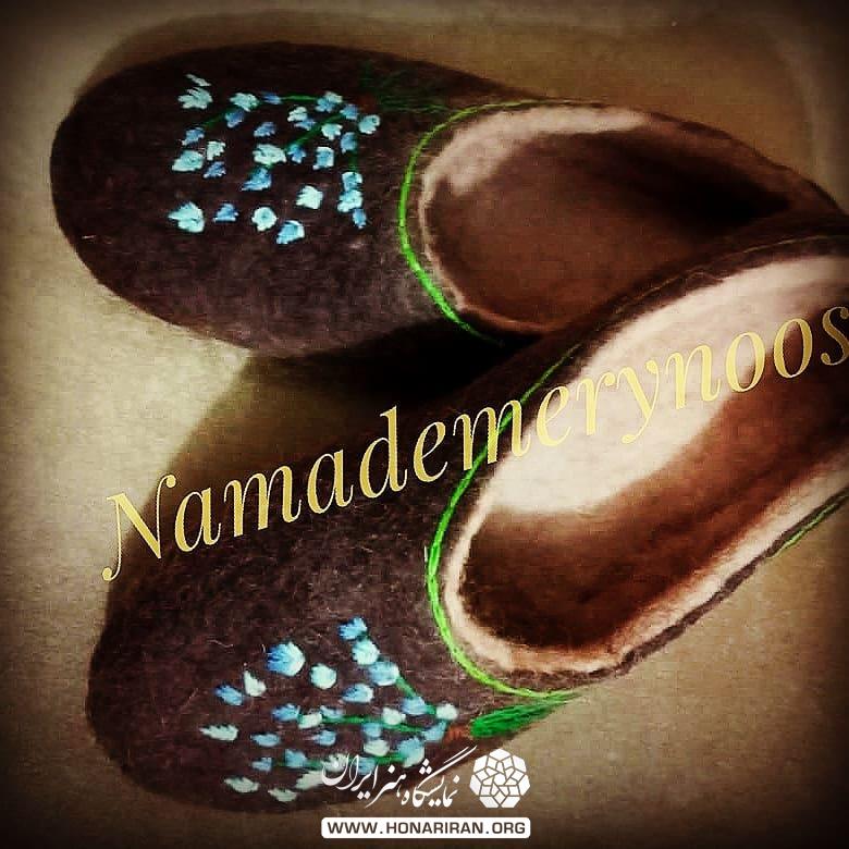 پاپوش نمدی طرحدار در رنگ های متنوع