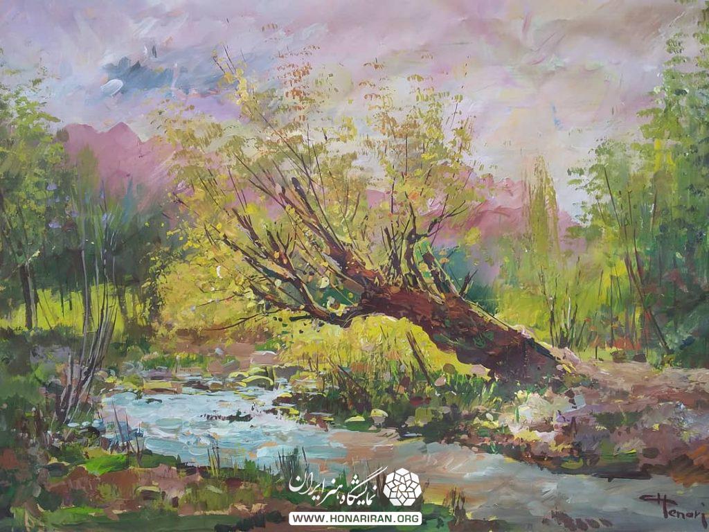 تابلو نقاشی طبیعت کاشمر