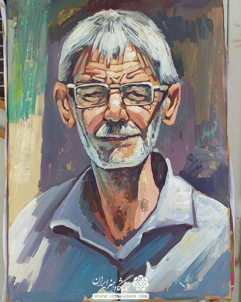 تابلو نقاشی پرتره پیرمرد