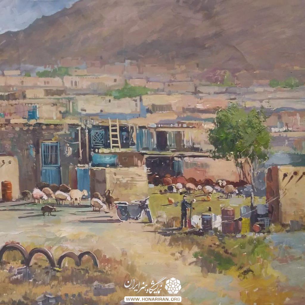 تابلو نقاشی زندگی روستایی