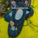 پاپوش نمدی گل برجسته