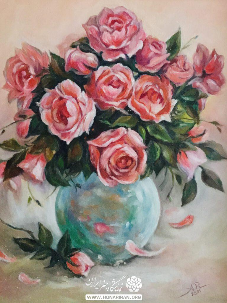 تابلو رنگ روغن طرح “گل”