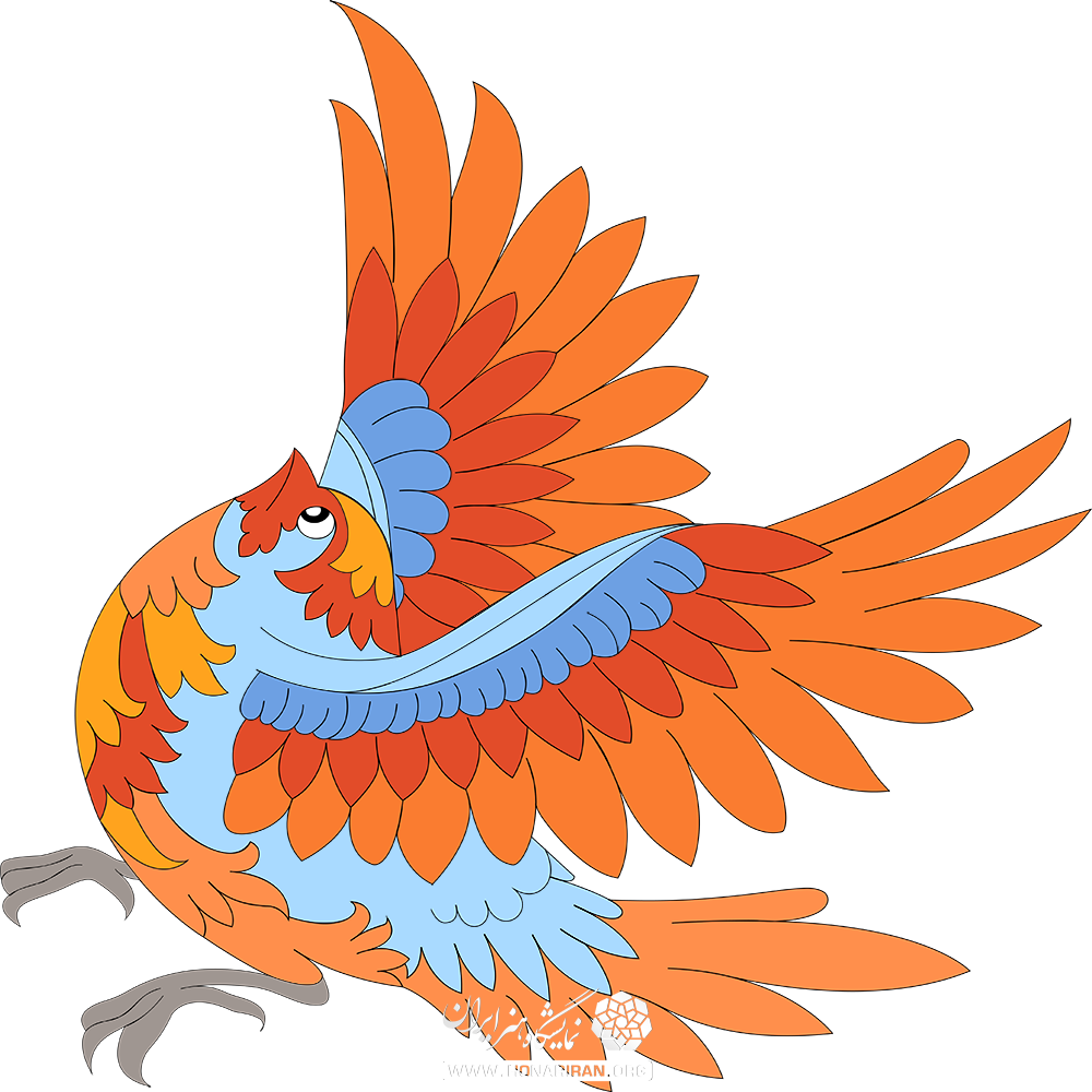 وکتور پرنده رنگی