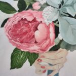 نقاشی دسته گل زیبا