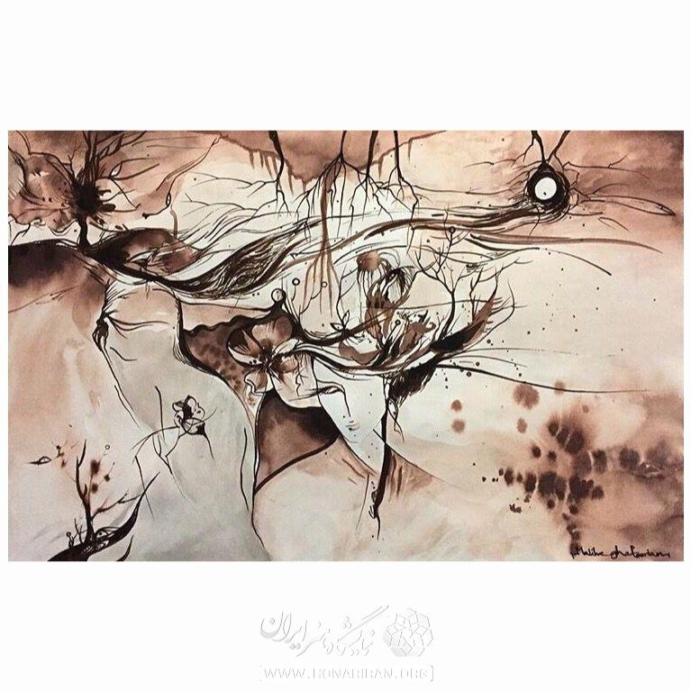 نقاشی بوی خوش زن در بهار