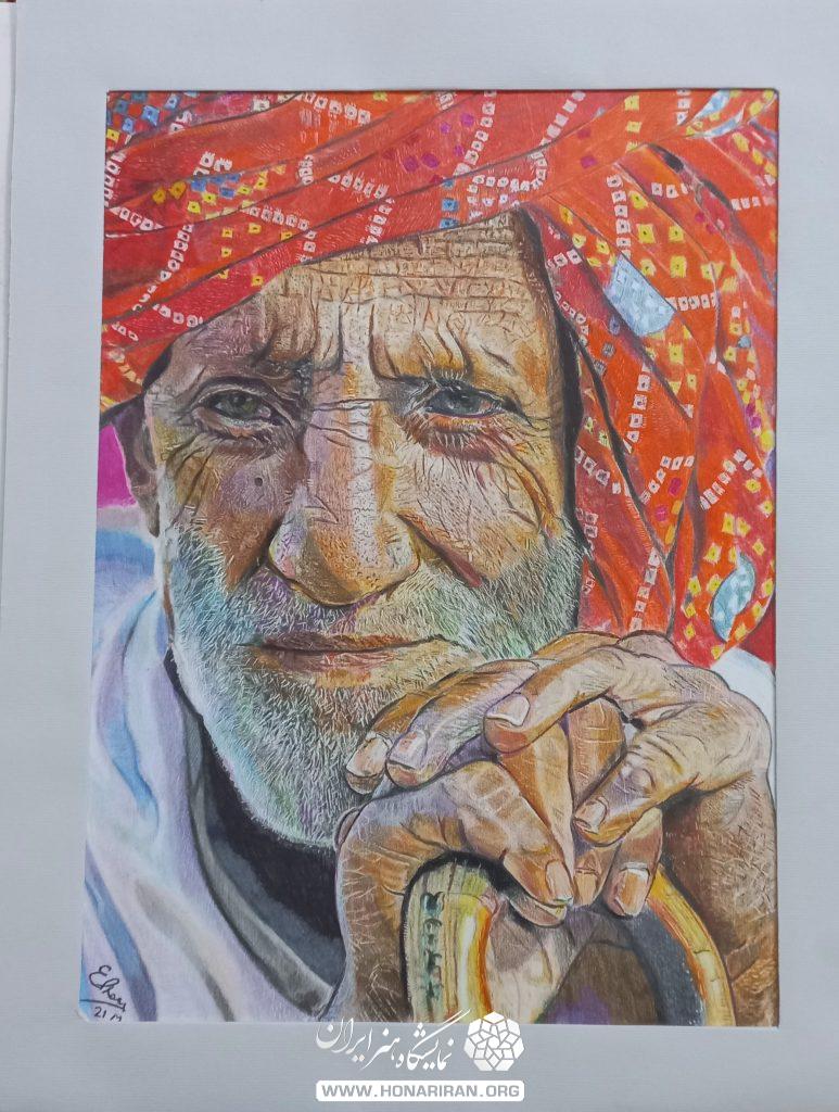 تابلو نقاشی پیرمرد