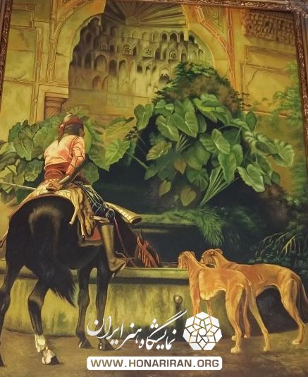 تابلو رنگ روغن شکارچی