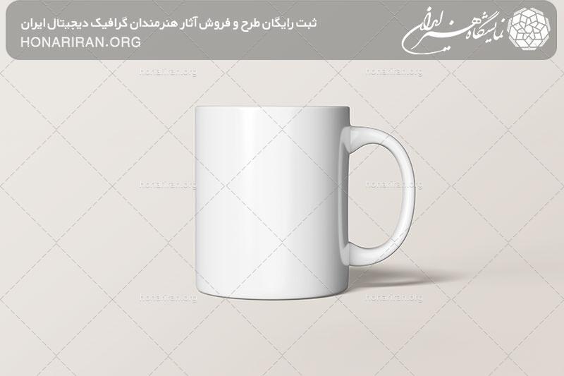 موکاپ ماگ سفید دسته دار