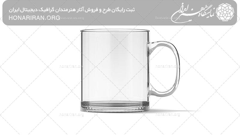 موکاپ لیوان شیشه ای دسته دار