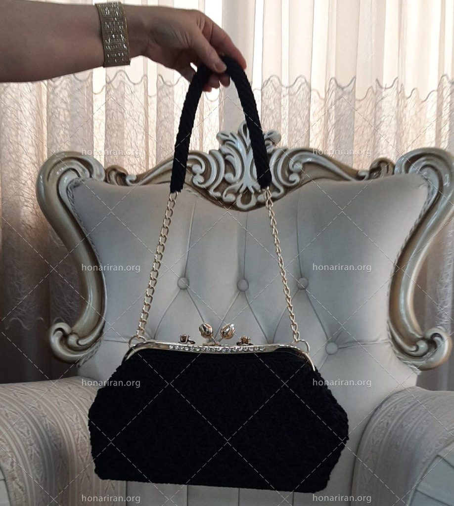 کیف مجلسی مشکی دهنه دار