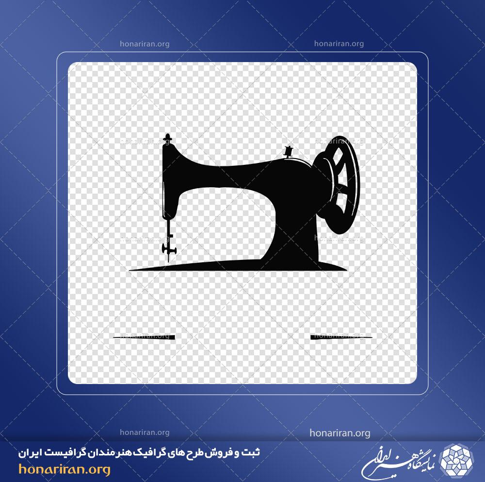 آرم و لوگو چرخ خیاط قدیمی