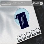 آرم و لوگو نقش پر بر روی نامه
