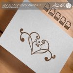آرم و لوگو قلب متشکل از خطوط اسلیمی