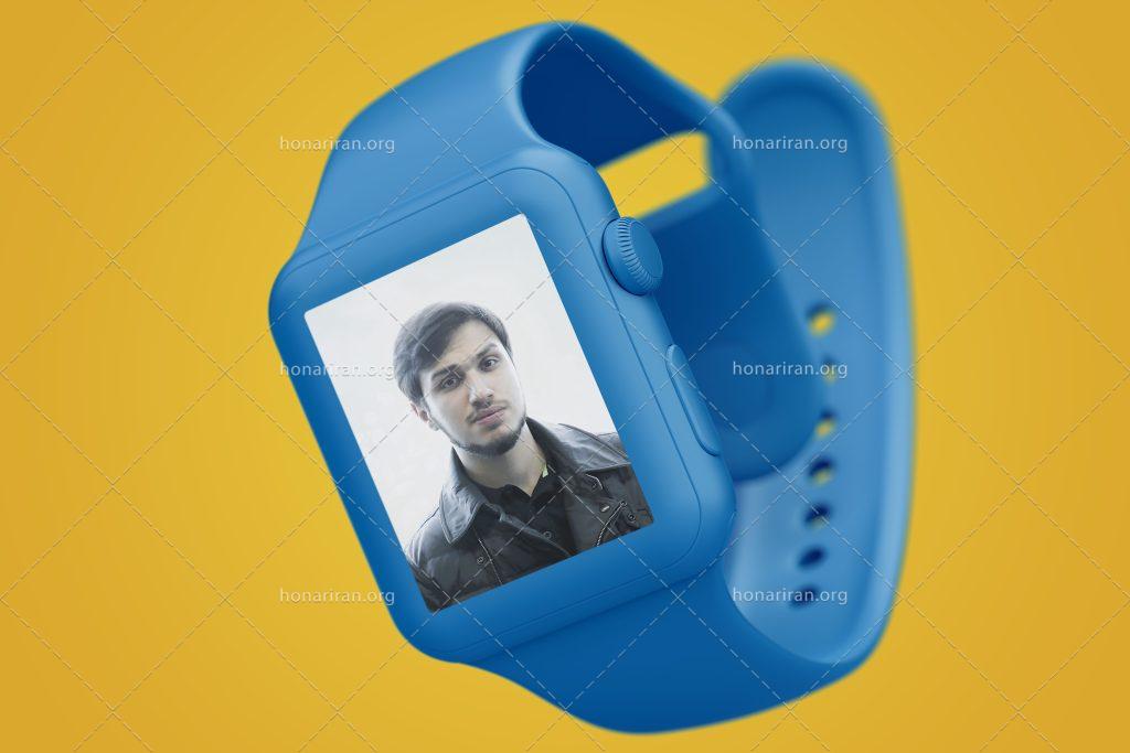 موکاپ اپل واچ آبی