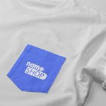 موکاپ جیب تیشرت سفید