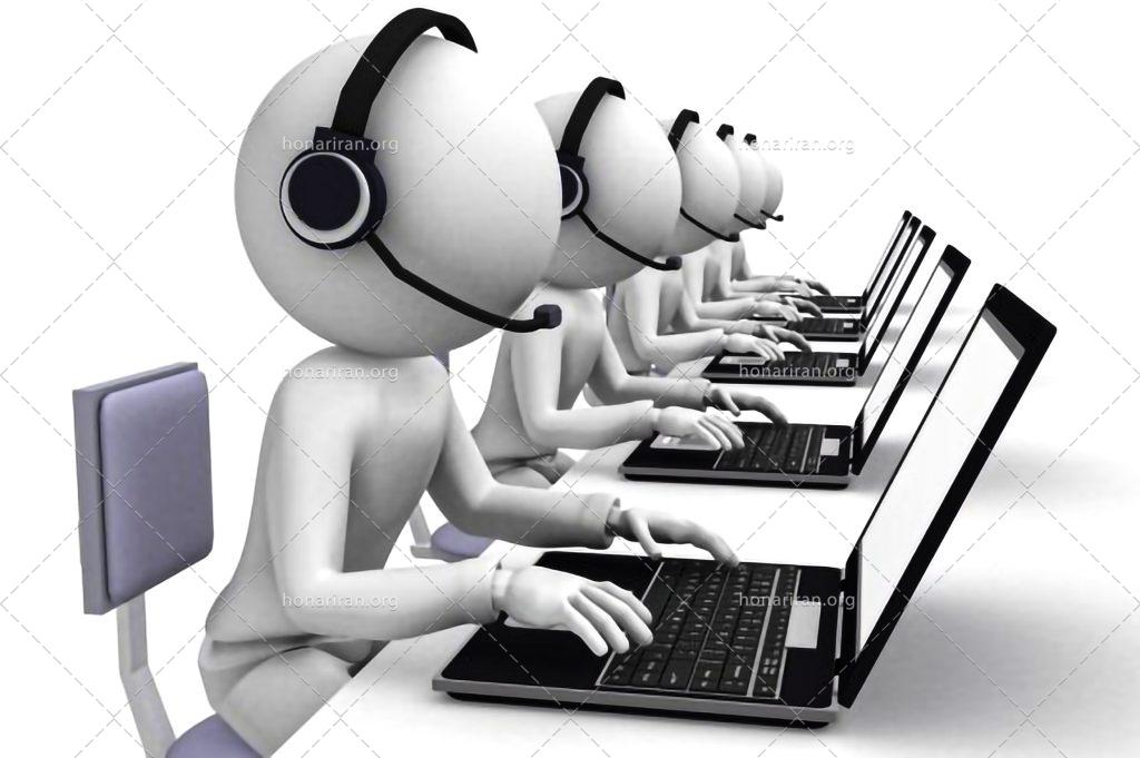 عکس با کیفیت آدمک های نشسته بر روی صندلی با هدفون