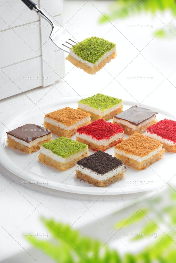 عکس با کیفیت شیرینی های باقلوا با تزئین شده