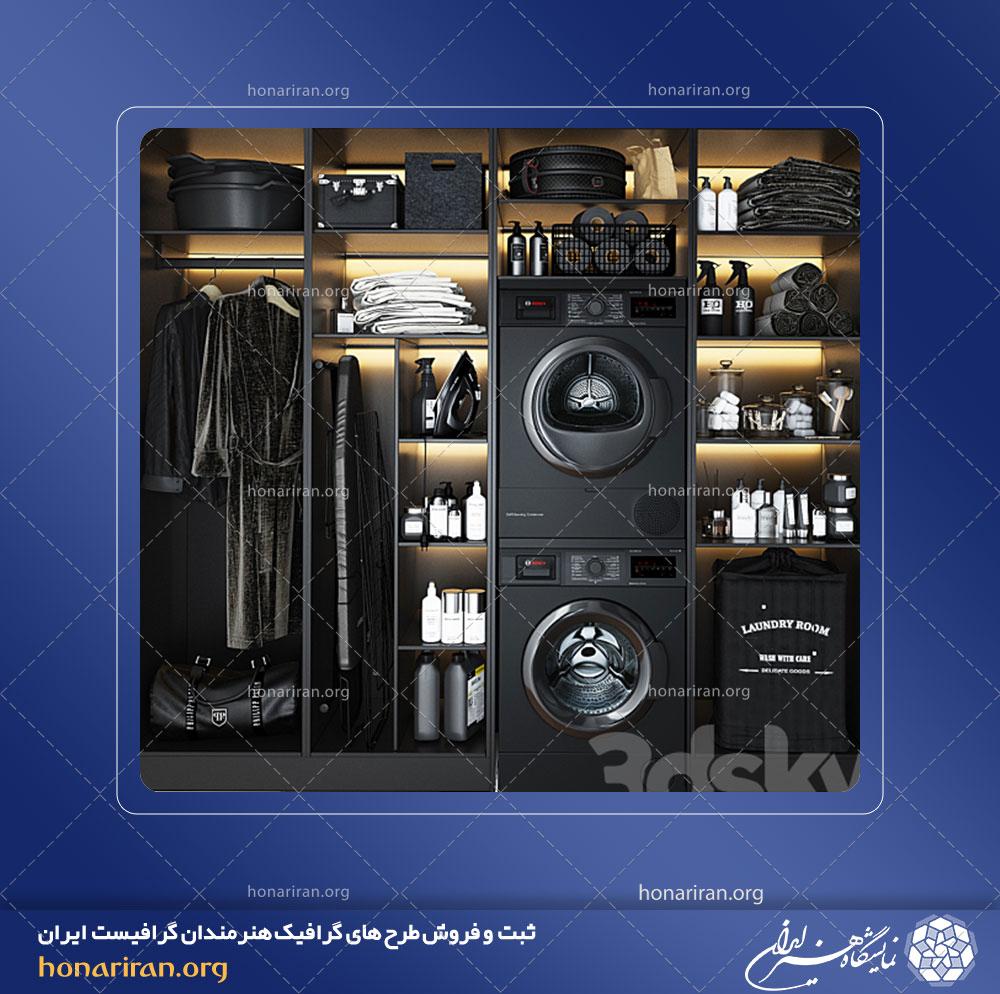آبجکت یا مدل ماشین لباس شویی شماره 3