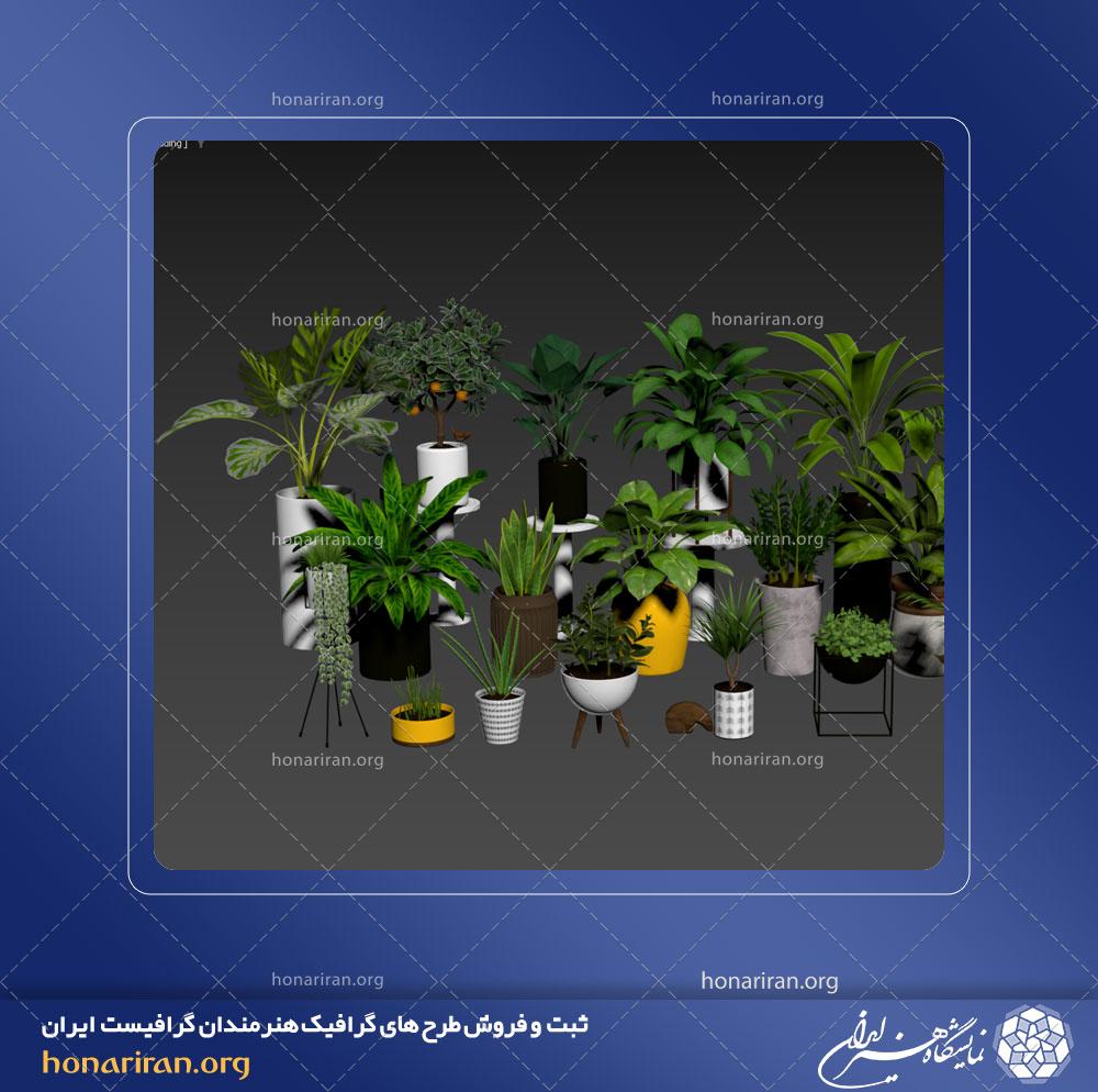 آبجکت یا مدل گلدان شماره 1