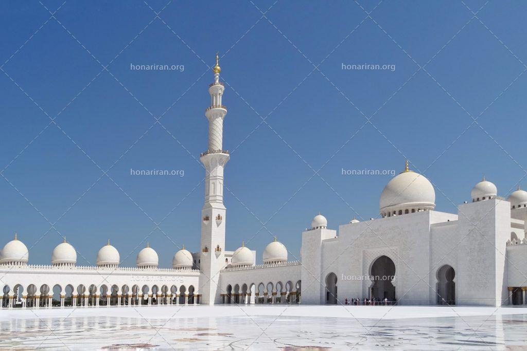 عکس با کیفیت مسجد زیبا با دیار های سفید