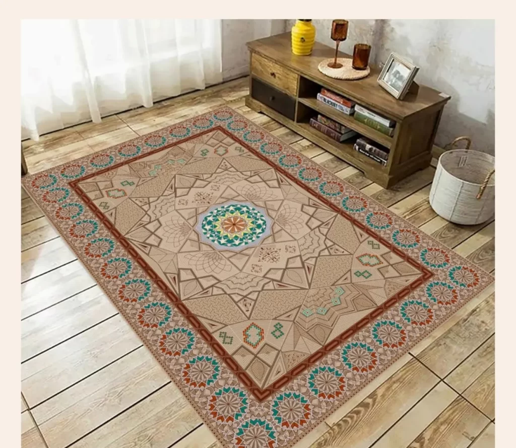 طراحی فرش دستبافت به سبک معماری اسلامی در سایز ۶ متری و رجشمار ۴۰
