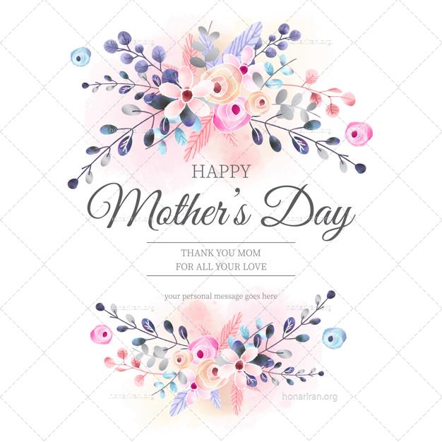 دانلود لایه باز وکتور کارت تبریک روز مادر EPS