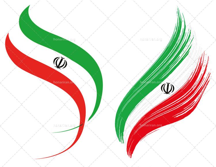 لایه باز پرچم ایران با کیفیت بالا بصورت بال psd