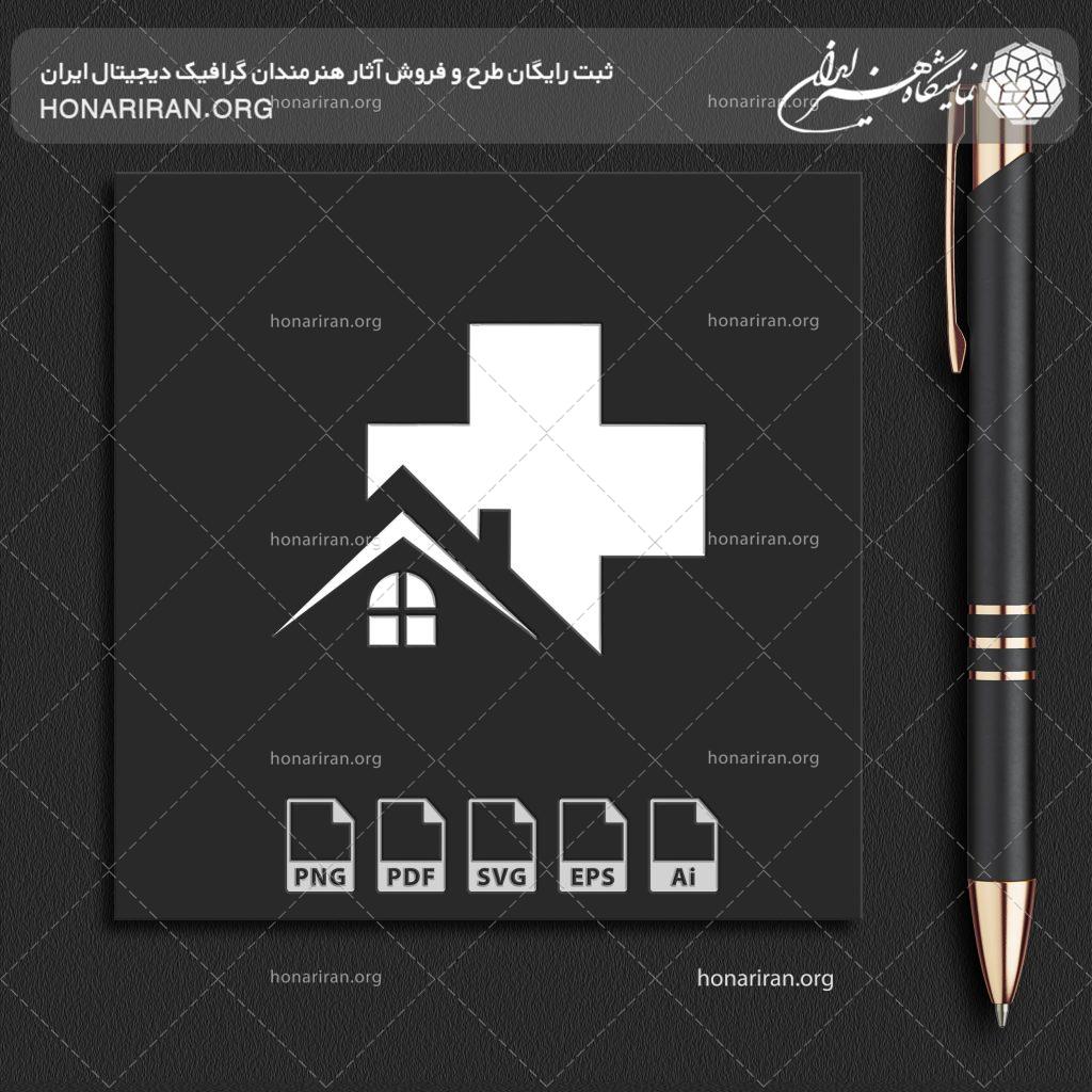 آرم و لوگو نماد درمان همراه با خانه